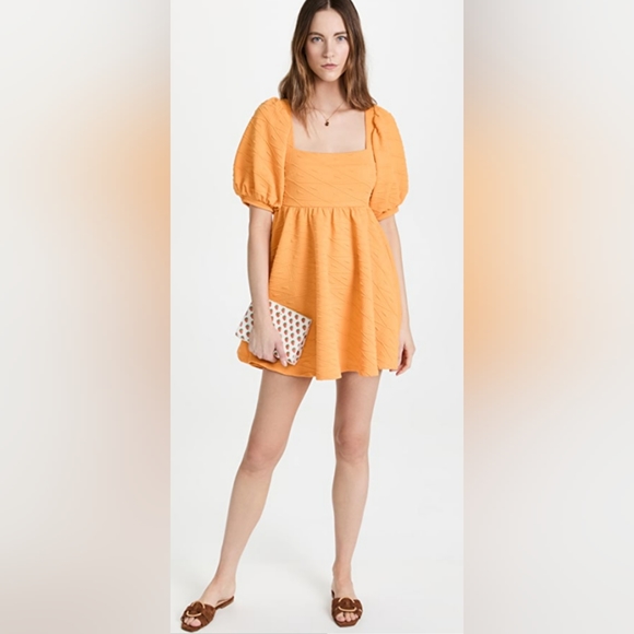 Free People Dresses & Skirts - Free People Violet Mini Dress In Carrot Ginger Size Medium 8 - 10 NWT
